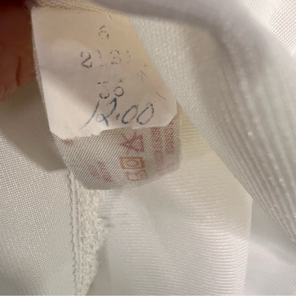 Vintage 70s 80s cream pure nylon lace detail old money camisole tank top 36 - Picture 13 of 14
